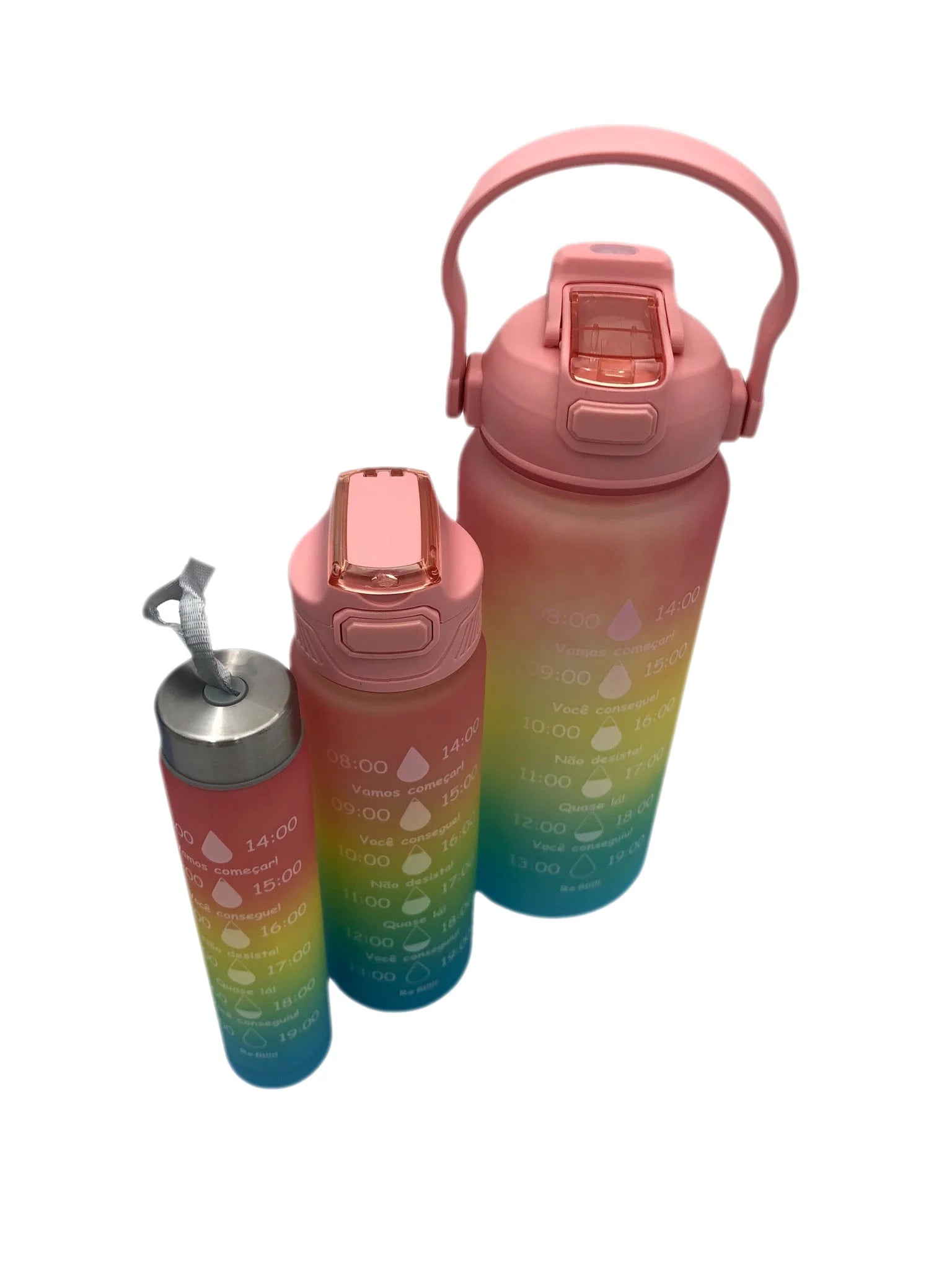 Kit C/ 3  GARRAFA MOTIVACIONAL - DIVERSAS CORES