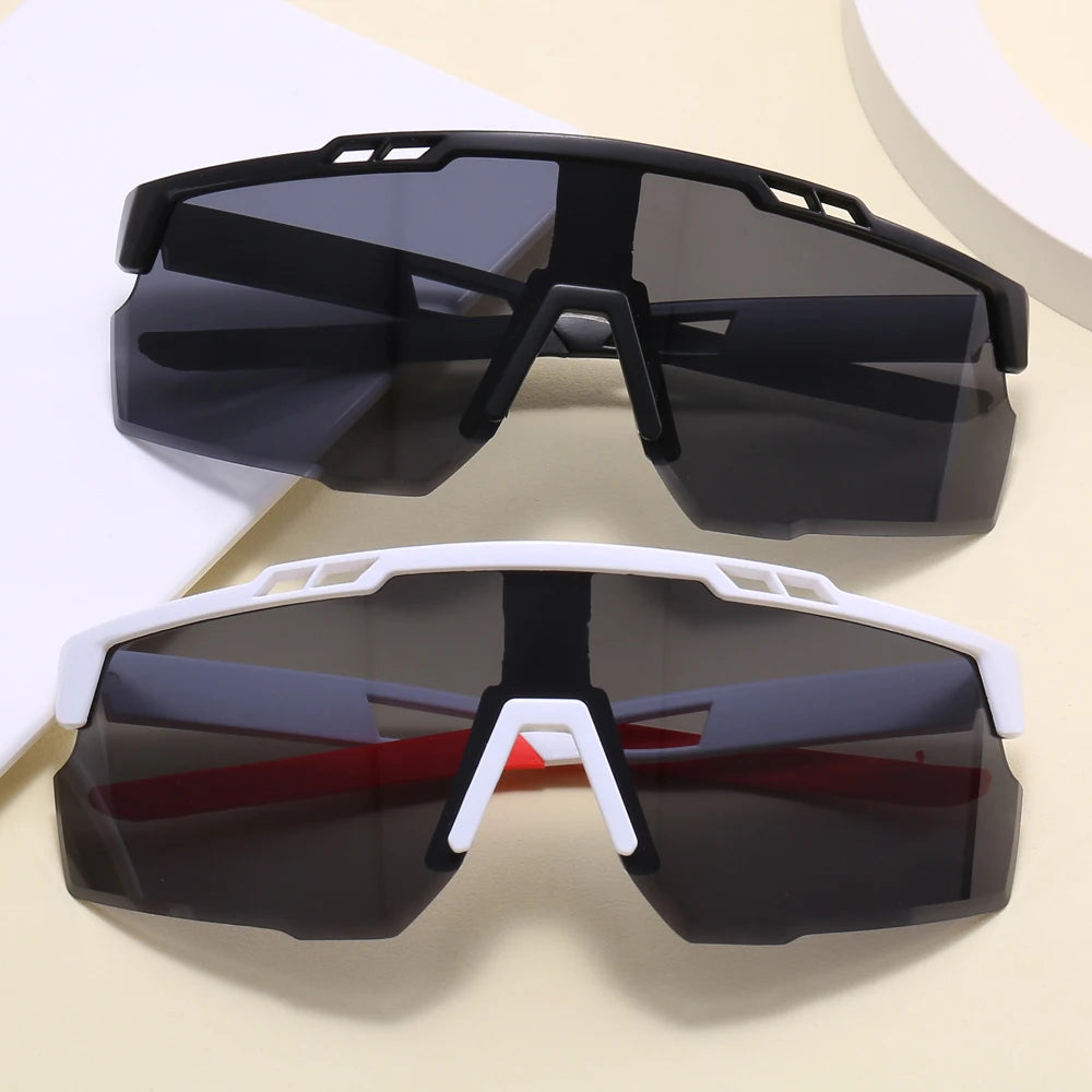 Oculos de sol espelhados modelo Goggle para ciclismo e esportes.