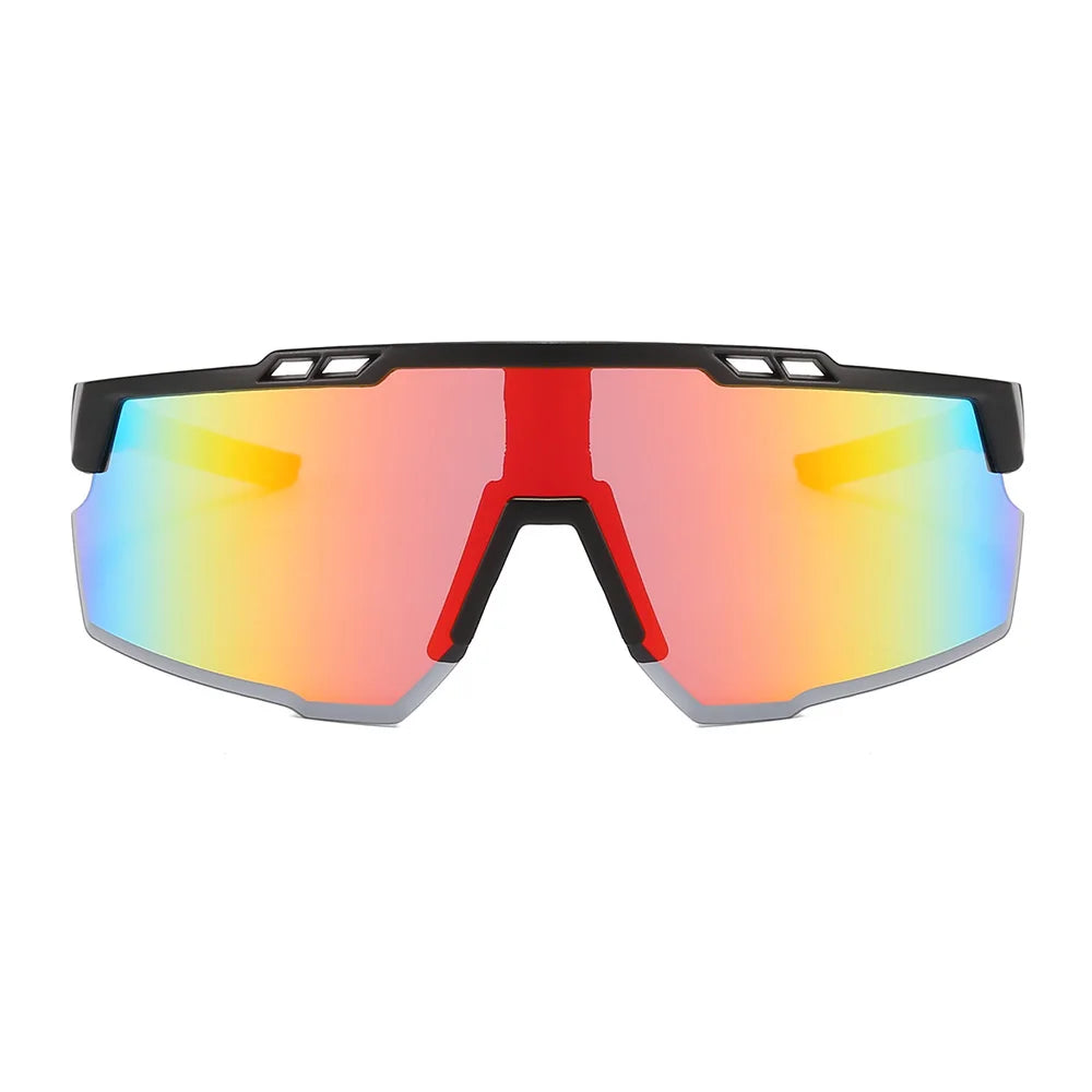 Oculos de sol espelhados modelo Goggle para ciclismo e esportes.