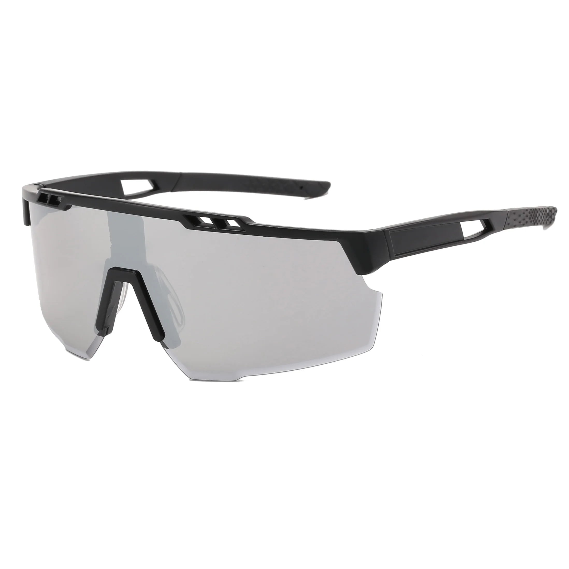 Oculos de sol espelhados modelo Goggle para ciclismo e esportes.