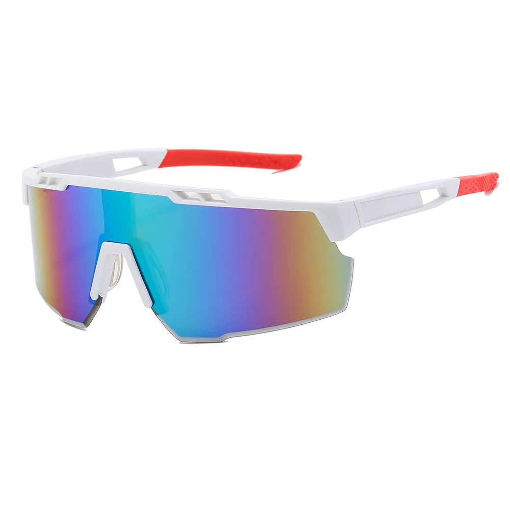 Oculos de sol espelhados modelo Goggle para ciclismo e esportes.