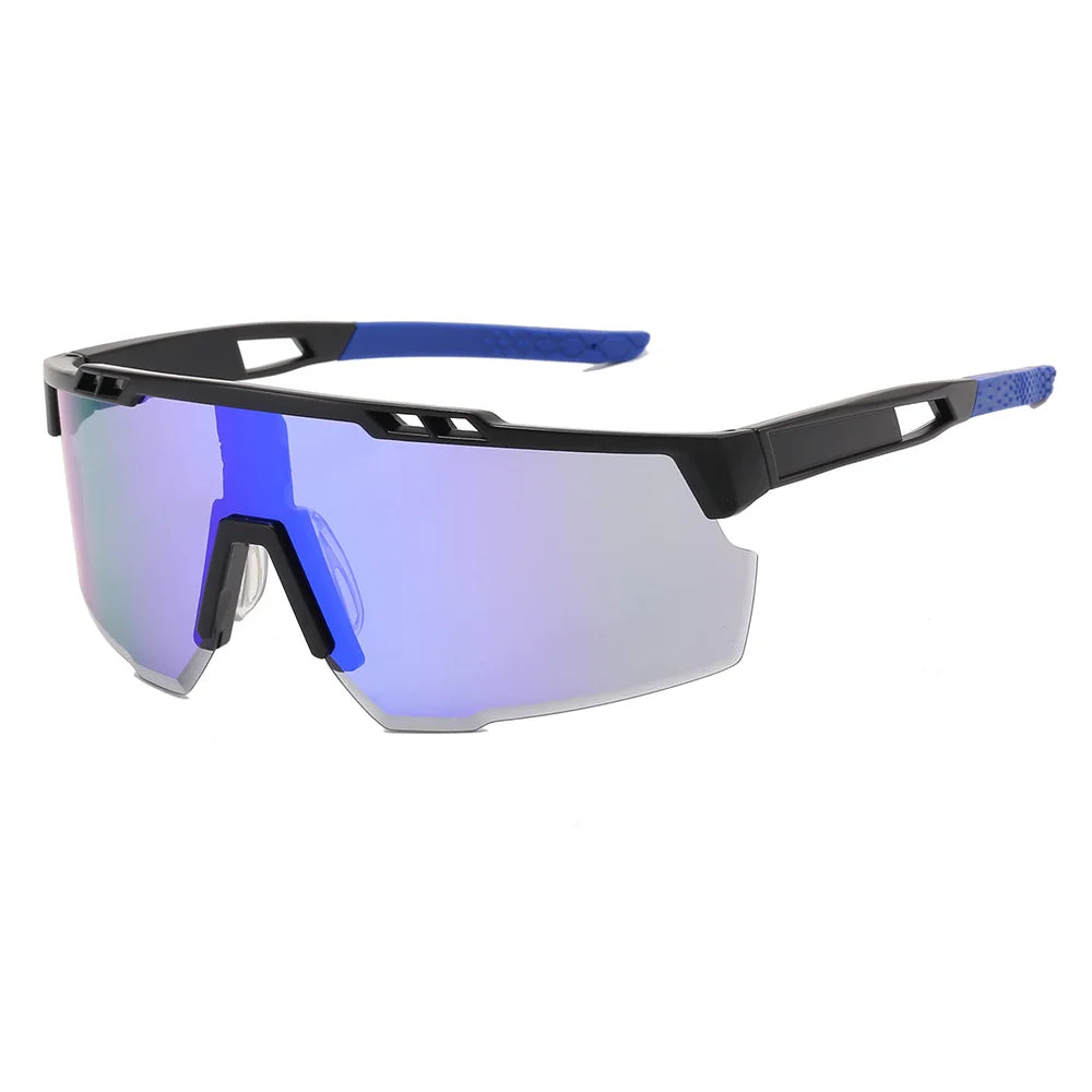 Oculos de sol espelhados modelo Goggle para ciclismo e esportes.