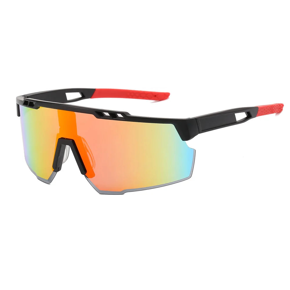 Oculos de sol espelhados modelo Goggle para ciclismo e esportes.
