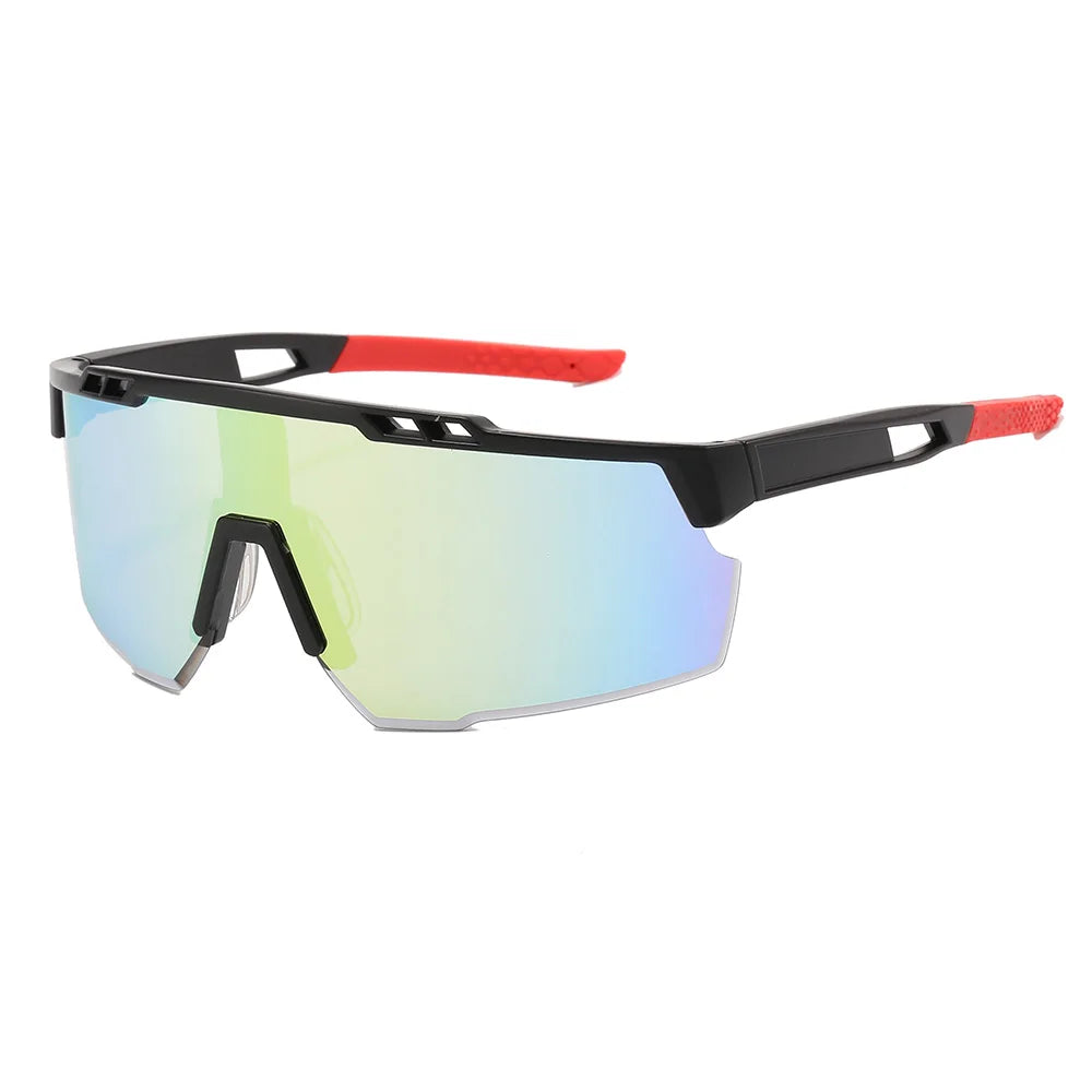 Oculos de sol espelhados modelo Goggle para ciclismo e esportes.