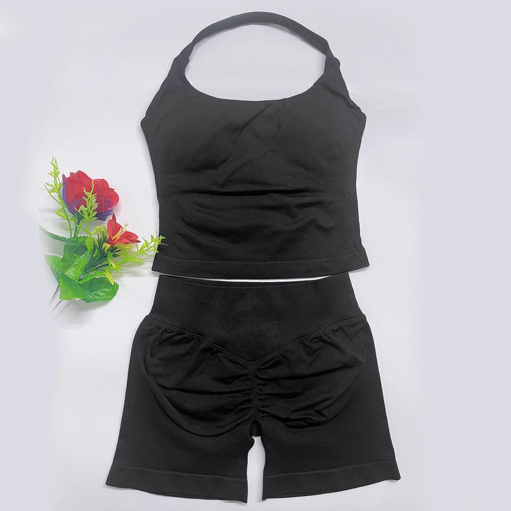 Conjunto de roupa fitness treino yoga.