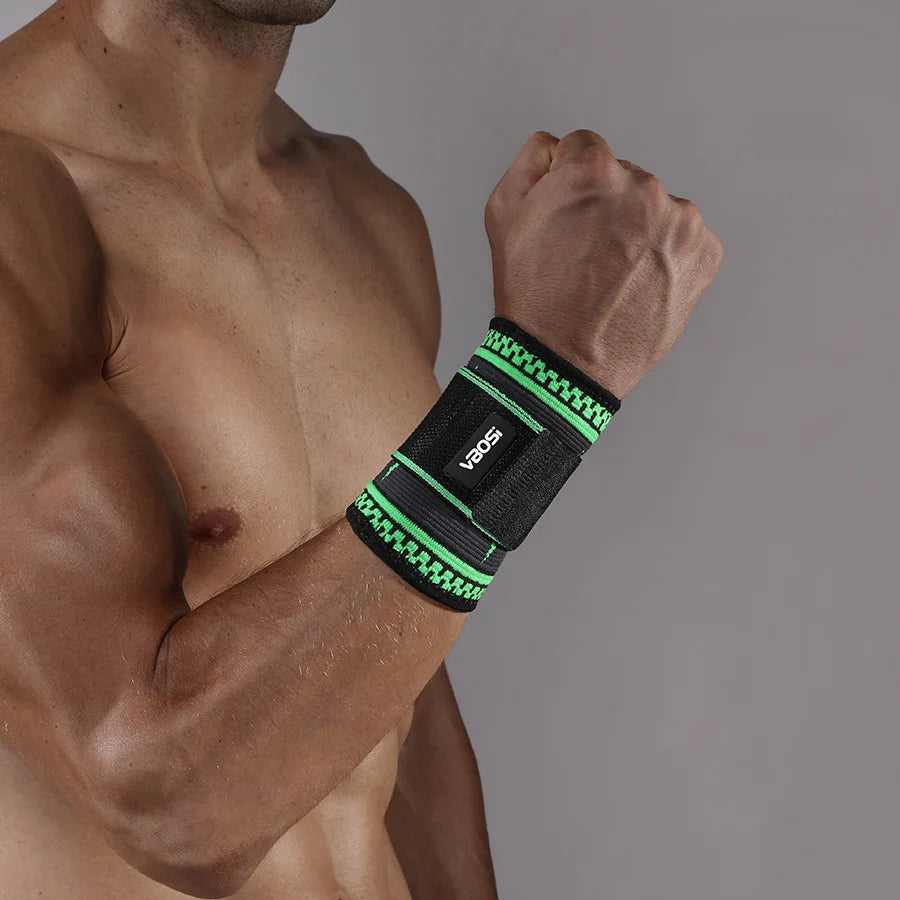 Faixa de suporte de pulso em nylon.