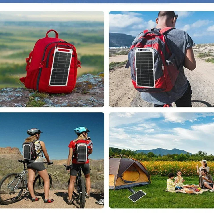 Kit de Painel Solar Portátil e Flexível 5V USB-C