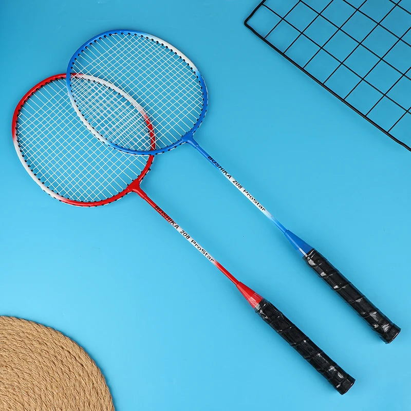 kit badminton raquetes duravel durável em liga de ferro para iniciantes, crianças e adultos.