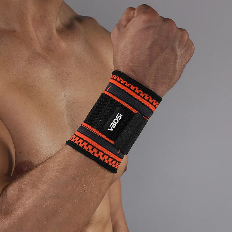 Faixa de suporte de pulso em nylon.