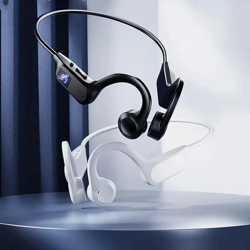 Fone de ouvido sem fio condução óssea esportivo