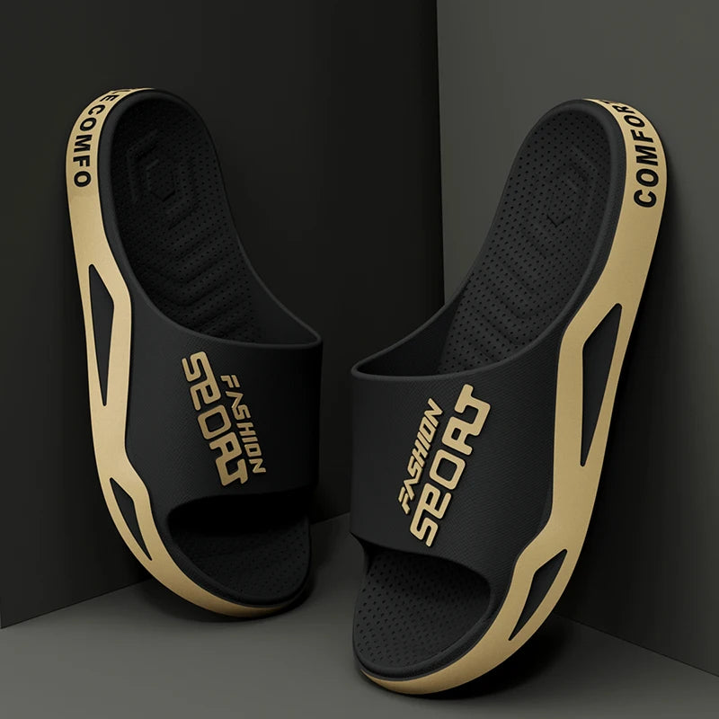 Chinelo de sola grossa masculino moda verão.