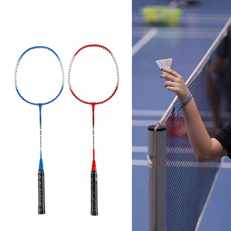 kit badminton raquetes duravel durável em liga de ferro para iniciantes, crianças e adultos.