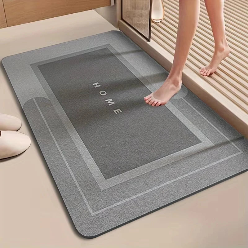 Tapete de Banho VIKAMA de Terra de Diatomáceas – Absorção Instantânea e Secagem Ultra Rápida