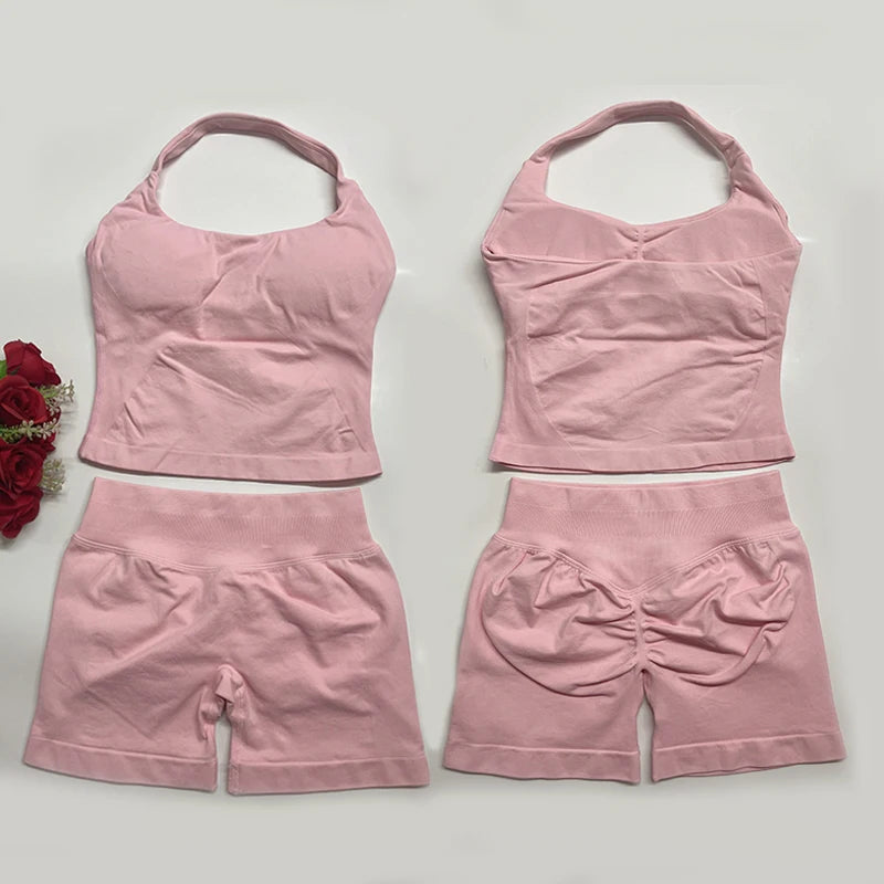 Conjunto de roupa fitness treino yoga.