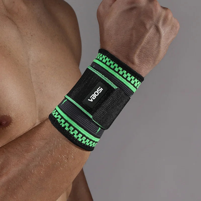 Faixa de suporte de pulso em nylon.