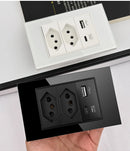 Tomada Inteligente Wi-Fi DELEFU com USB Duplo e USB-C – Vidro Temperado 10A e 20A