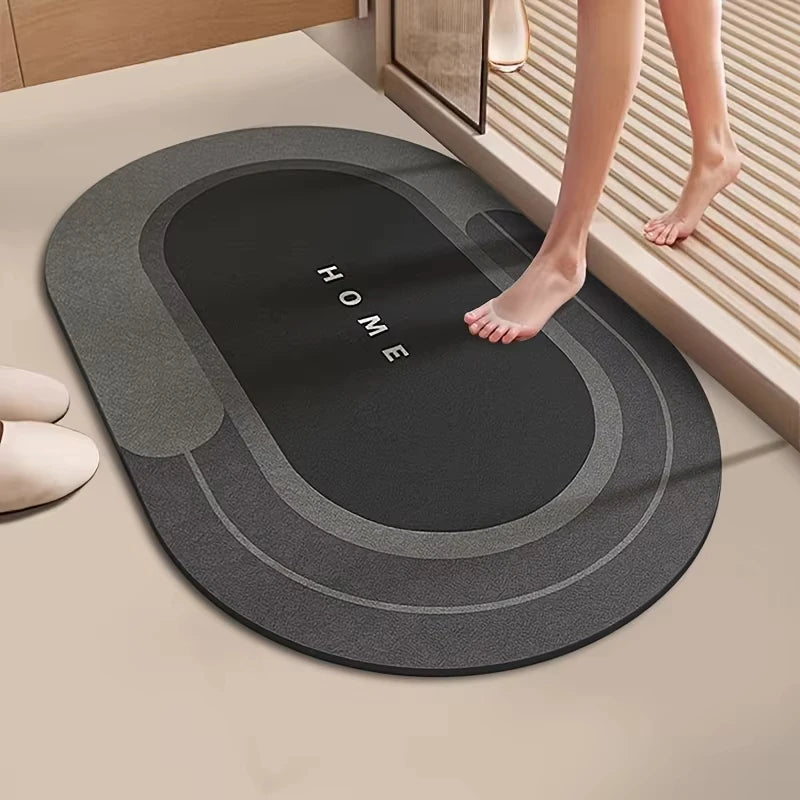 Tapete de Banho VIKAMA de Terra de Diatomáceas – Absorção Instantânea e Secagem Ultra Rápida