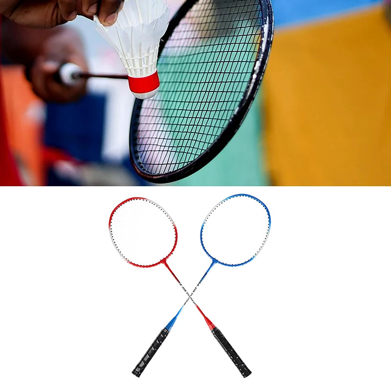kit badminton raquetes duravel durável em liga de ferro para iniciantes, crianças e adultos.