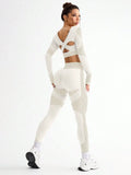 Conjunto de 2 peças de legging esportiva