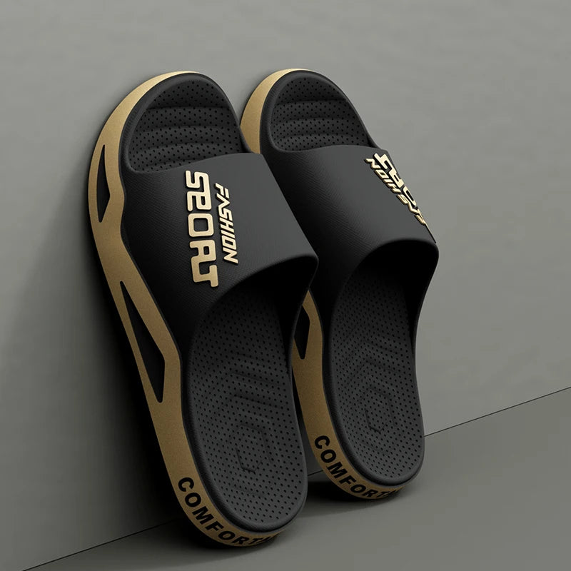 Chinelo de sola grossa masculino moda verão.