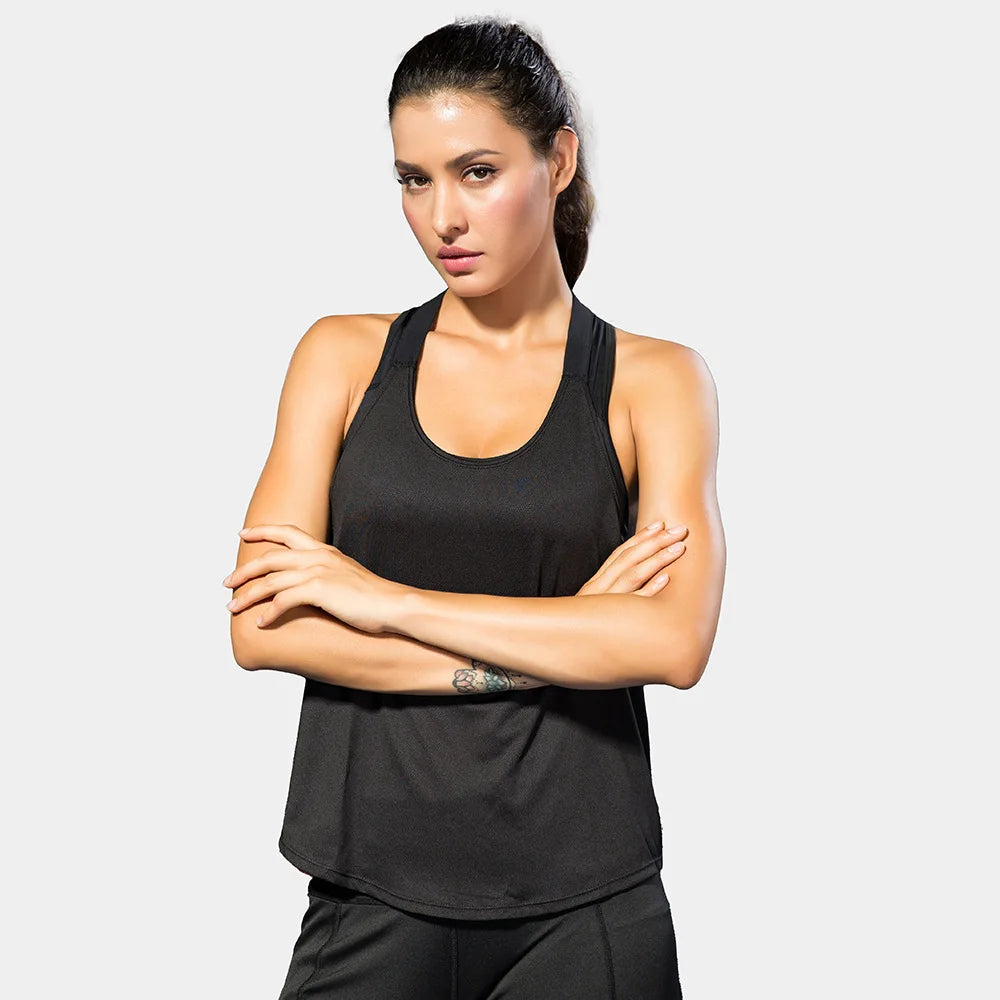 Colete femenino fitness  Backless