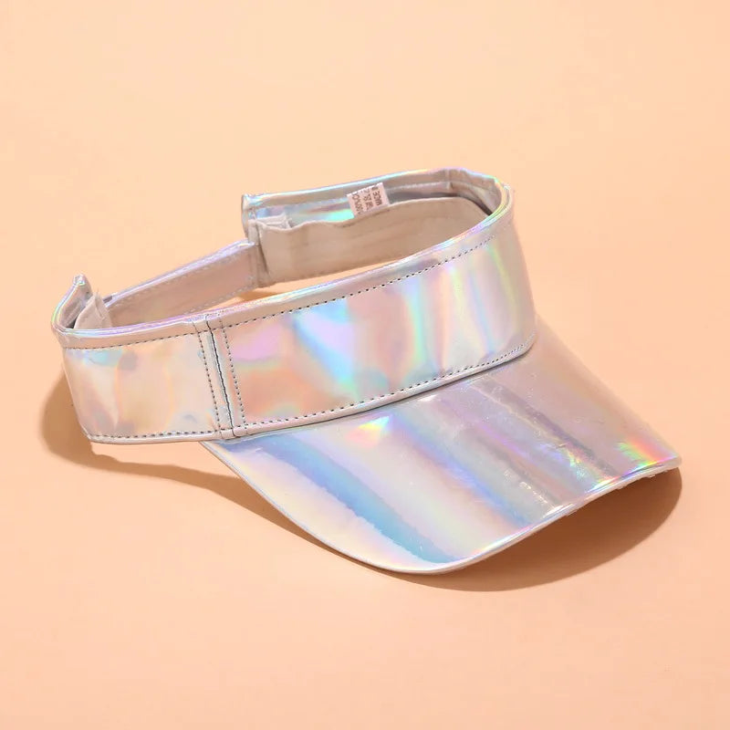 Bone esportivo ar livre sem topo, unissex com óculos de sol.