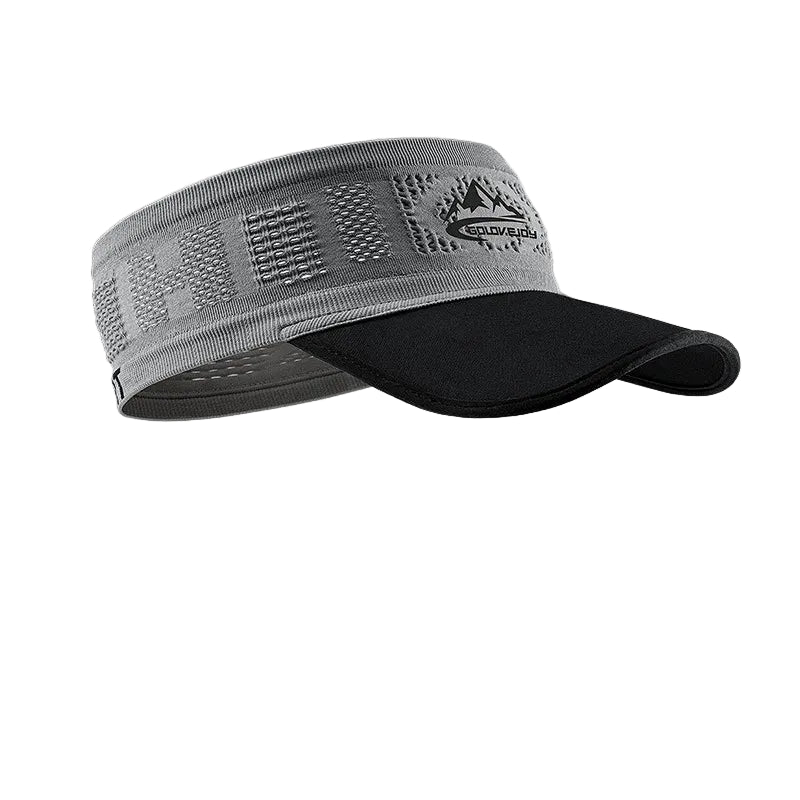 Bone esportivo ar livre sem topo, unissex com óculos de sol.