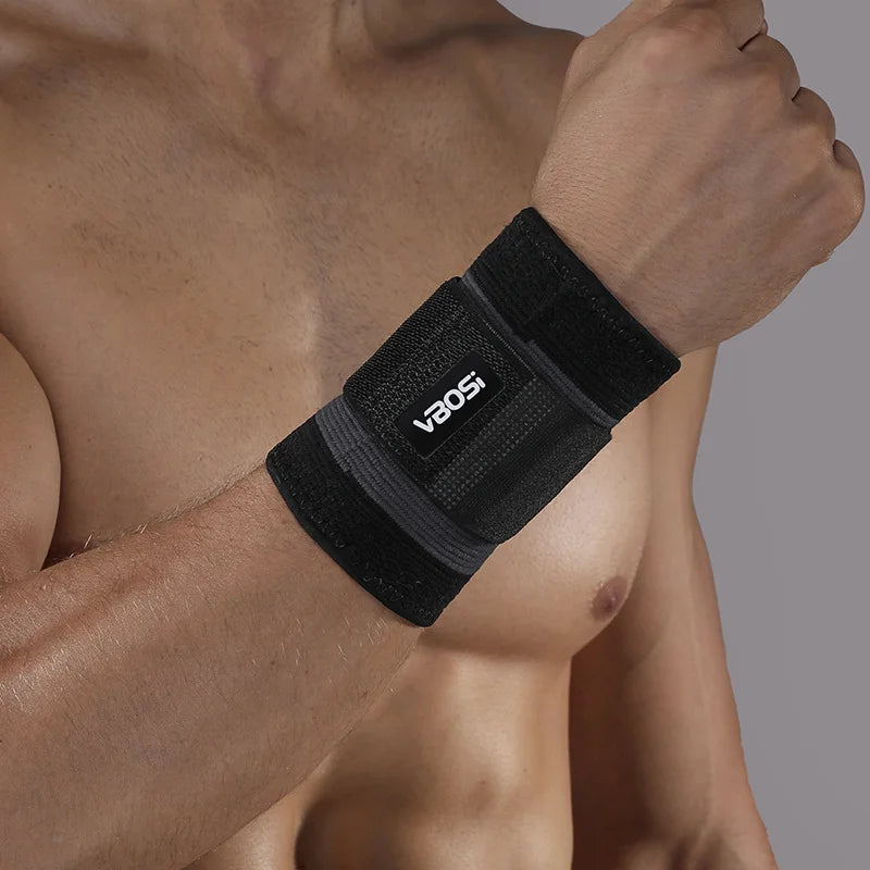 Faixa de suporte de pulso em nylon.