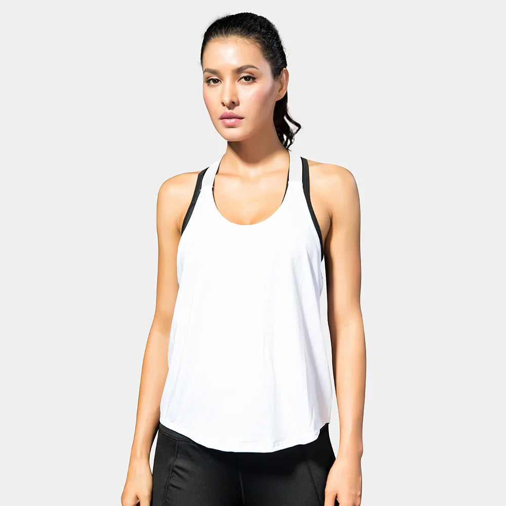 Colete femenino fitness  Backless