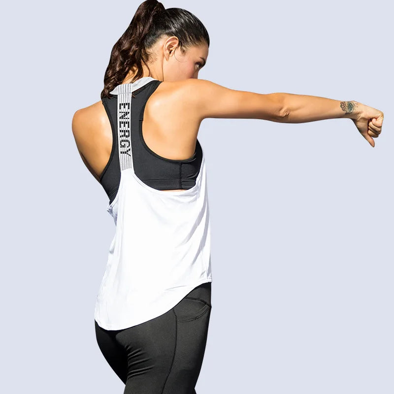 Colete femenino fitness  Backless