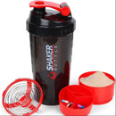 Garrafa shaker com recipiente de energia 2 camadas.