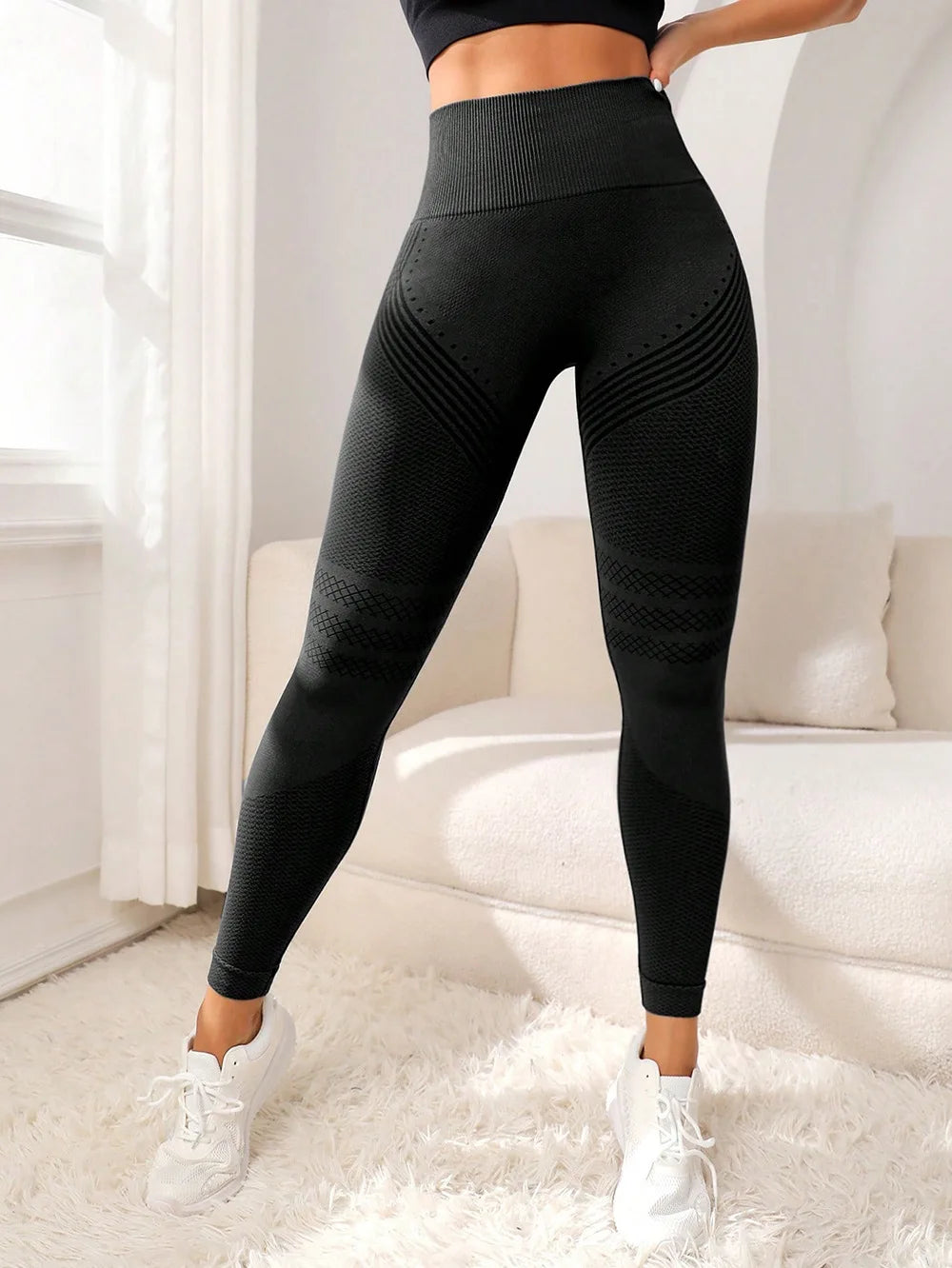 Calça elastica legging esportiva cintura alta