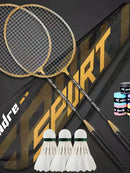Conjunto de raquete de badminton com liga leve desmontavel esporte fitniss.