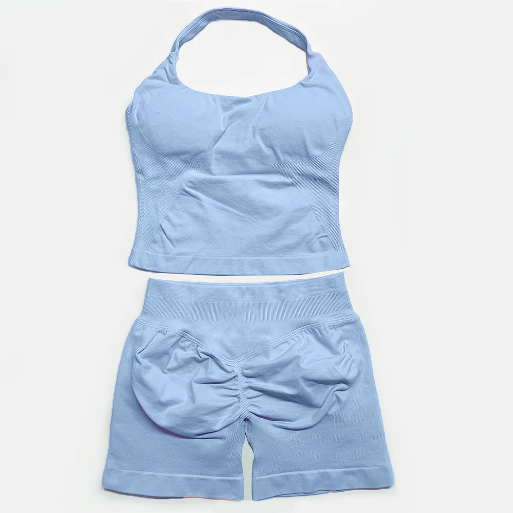 Conjunto de roupa fitness treino yoga.