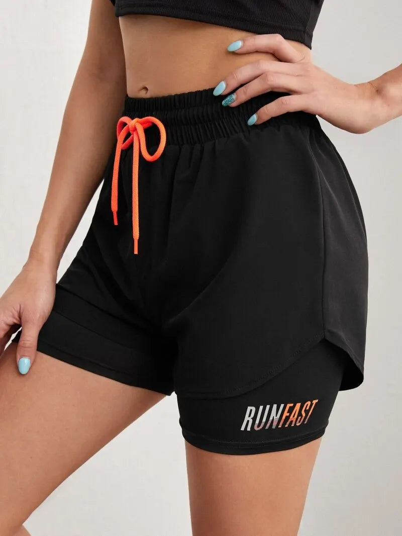 Short Dryfit Feminino Bermuda Dupla legging compressão