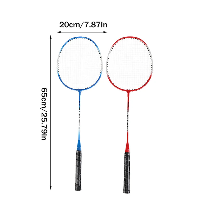 kit badminton raquetes duravel durável em liga de ferro para iniciantes, crianças e adultos.