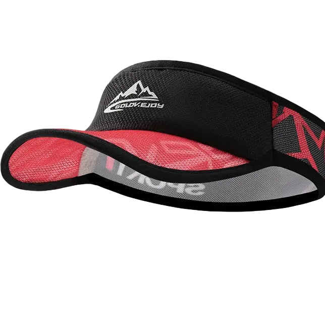 Bone esportivo ar livre sem topo, unissex com óculos de sol.