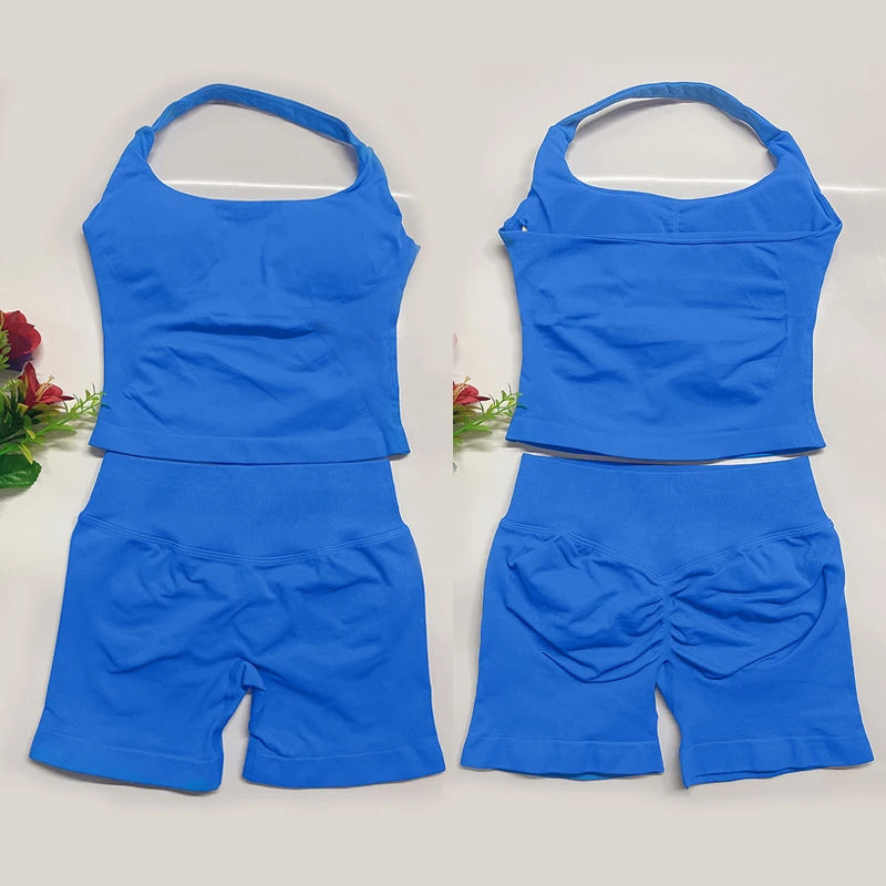 Conjunto de roupa fitness treino yoga.