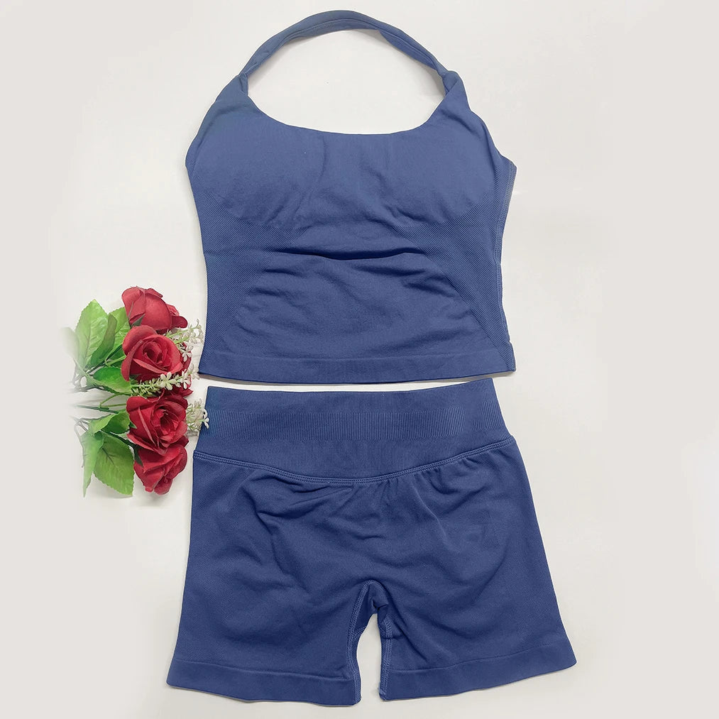 Conjunto de roupa fitness treino yoga.