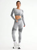 Conjunto de 2 peças de legging esportiva