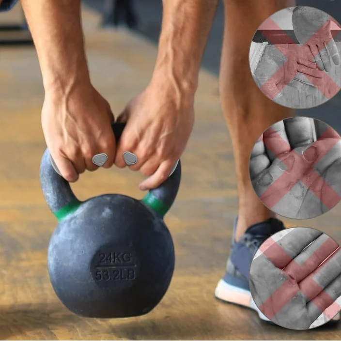 Luvas ergonômicas de borracha protetora de mãos.