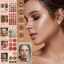 Paleta de Maquiagem Completa 67 Cores Premium – Sombras, Blush, Contorno e Iluminador
