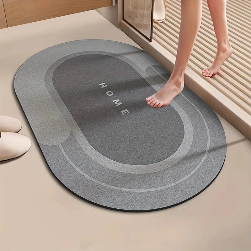 Tapete de Banho VIKAMA de Terra de Diatomáceas – Absorção Instantânea e Secagem Ultra Rápida