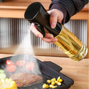 Borrifador de Óleo Premium 2 em 1 com spray de névoa fina e dosador, disponível em 200ml, 300ml e 500ml, ideal para Air Fryer, churrasco, saladas e preparo de alimentos.